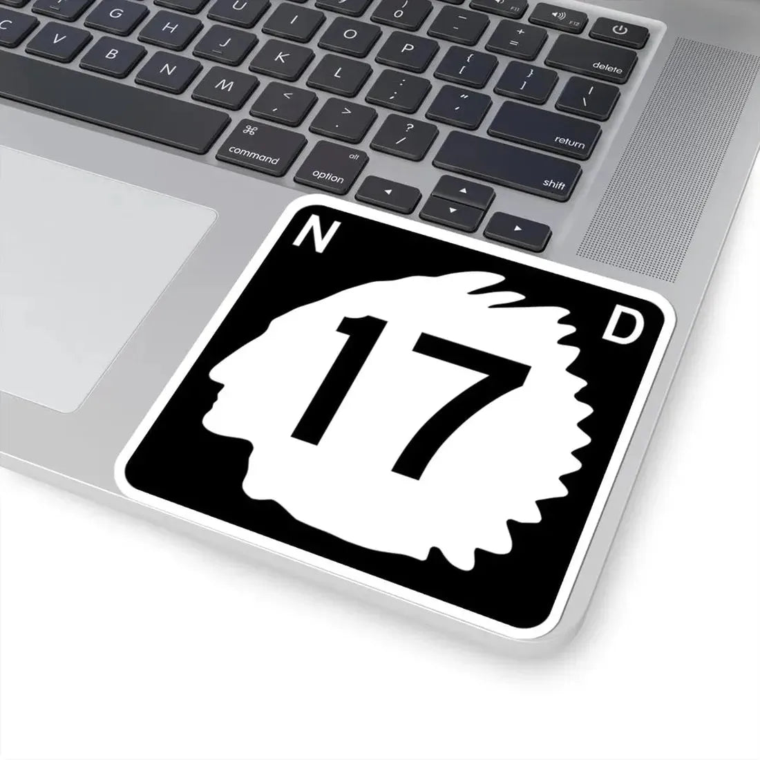 North Dakota 17 (North Dakota) (Road Sign) STICKER Vinyl Kiss-Cut Decal - The Sticker Space