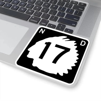North Dakota 17 (North Dakota) (Road Sign) STICKER Vinyl Kiss-Cut Decal - The Sticker Space