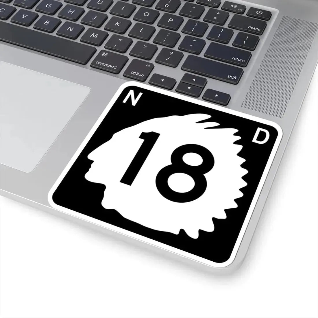 North Dakota 18 (North Dakota) (Road Sign) STICKER Vinyl Kiss-Cut Decal - The Sticker Space