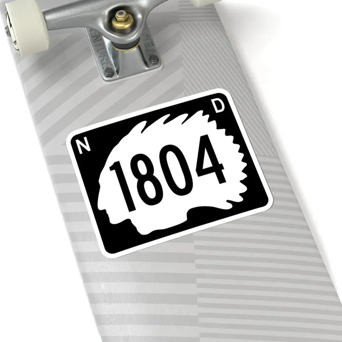 North Dakota 1804 (North Dakota) (Road Sign) STICKER Vinyl Kiss-Cut Decal - The Sticker Space