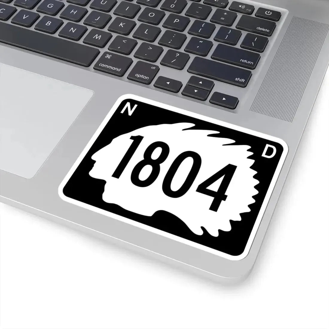 North Dakota 1804 (North Dakota) (Road Sign) STICKER Vinyl Kiss-Cut Decal - The Sticker Space
