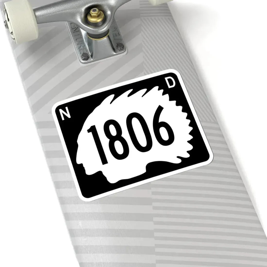 North Dakota 1806 (North Dakota) (Road Sign) STICKER Vinyl Kiss-Cut Decal - The Sticker Space