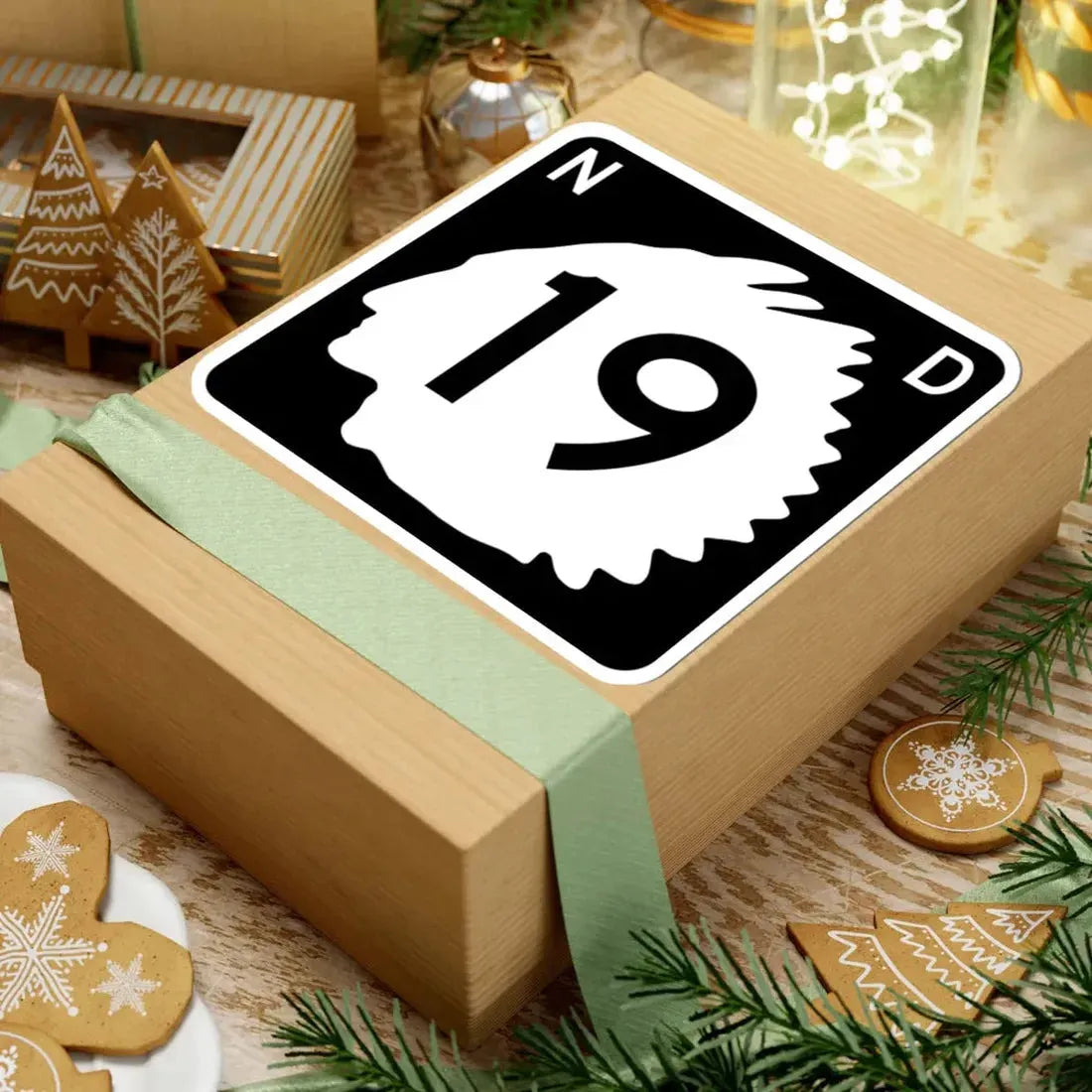 North Dakota 19 (North Dakota) (Road Sign) STICKER Vinyl Kiss-Cut Decal - The Sticker Space