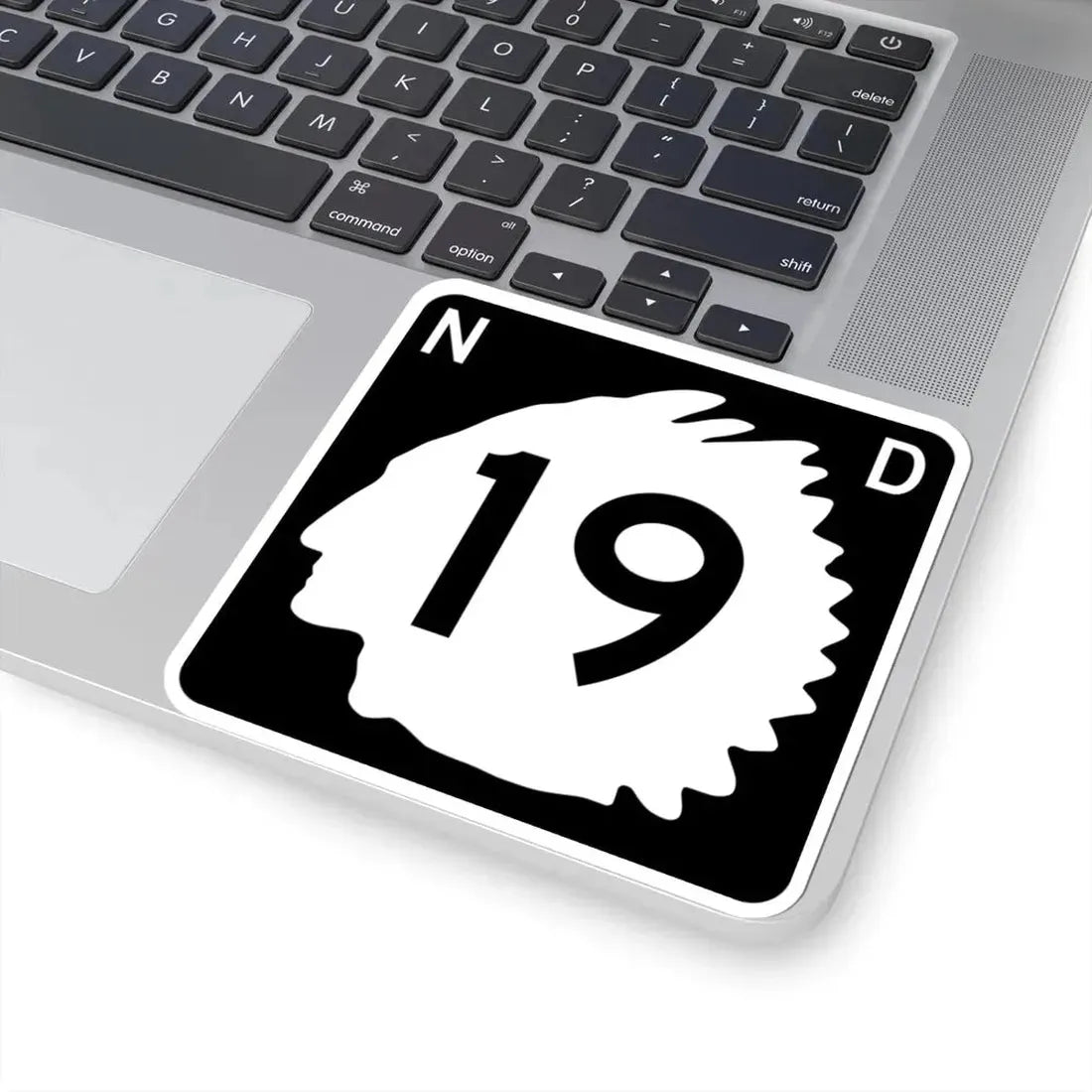 North Dakota 19 (North Dakota) (Road Sign) STICKER Vinyl Kiss-Cut Decal - The Sticker Space