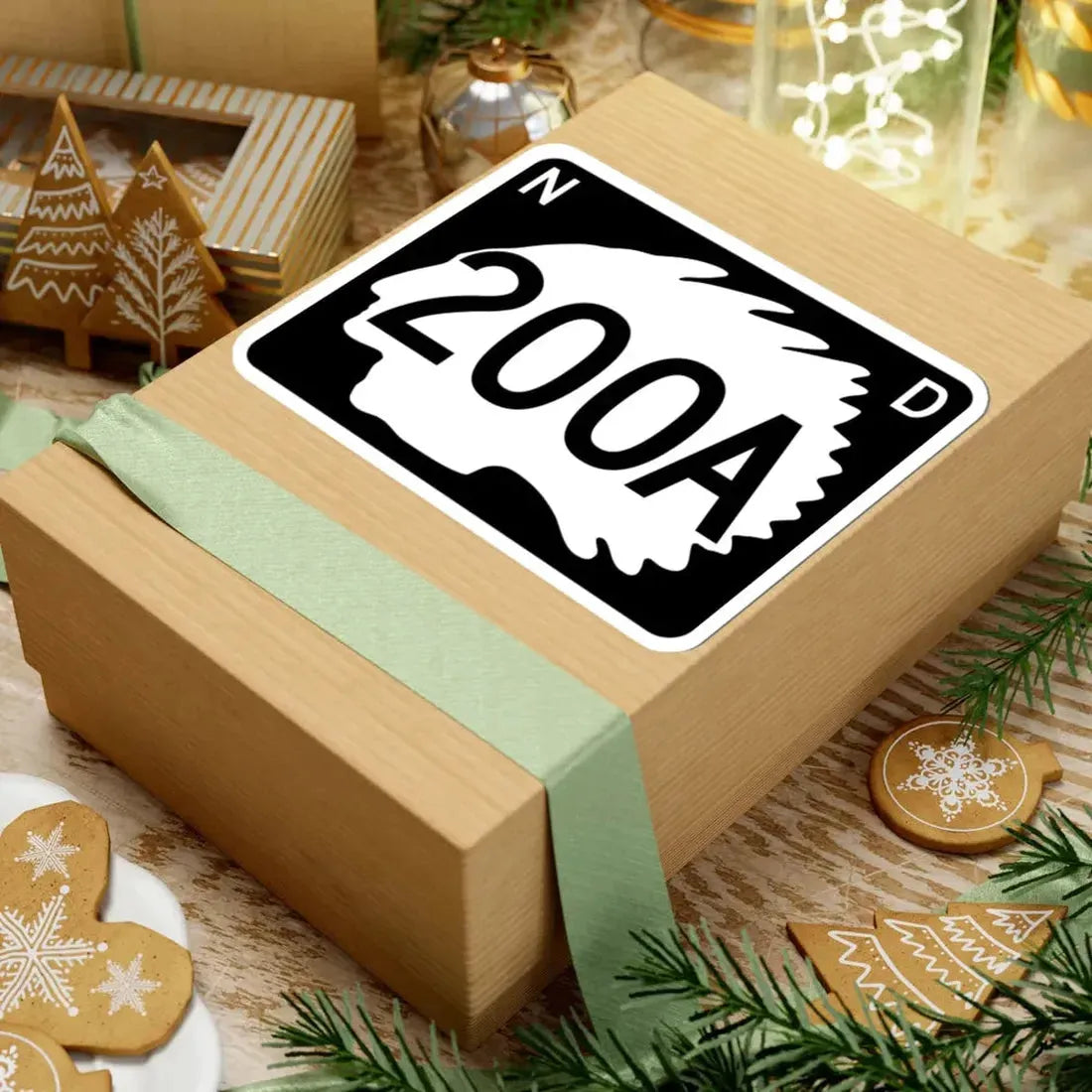 North Dakota 200A (North Dakota) (Road Sign) STICKER Vinyl Kiss-Cut Decal - The Sticker Space