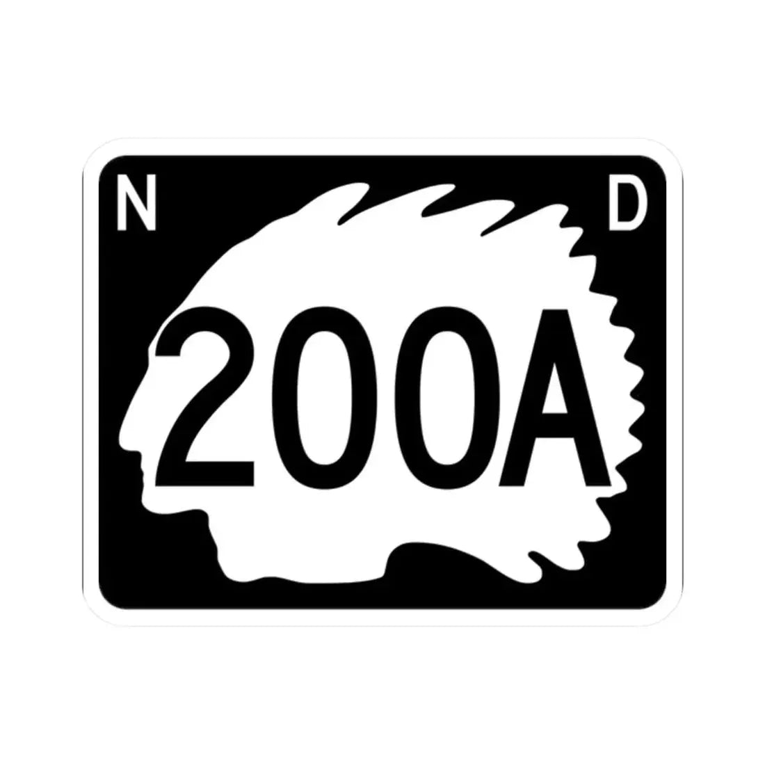 North Dakota 200A (North Dakota) (Road Sign) STICKER Vinyl Kiss-Cut Decal - The Sticker Space