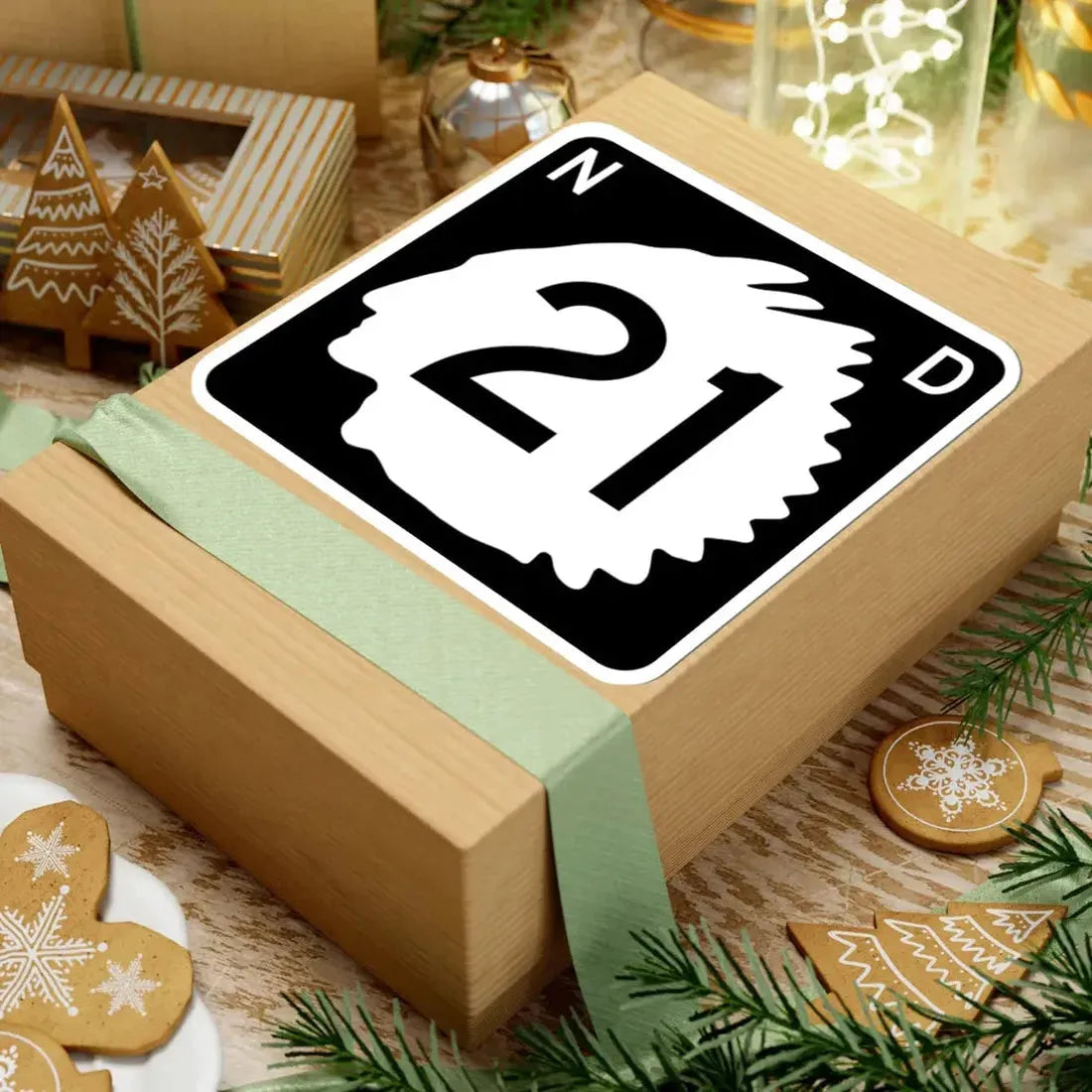 North Dakota 21 (North Dakota) (Road Sign) STICKER Vinyl Kiss-Cut Decal - The Sticker Space