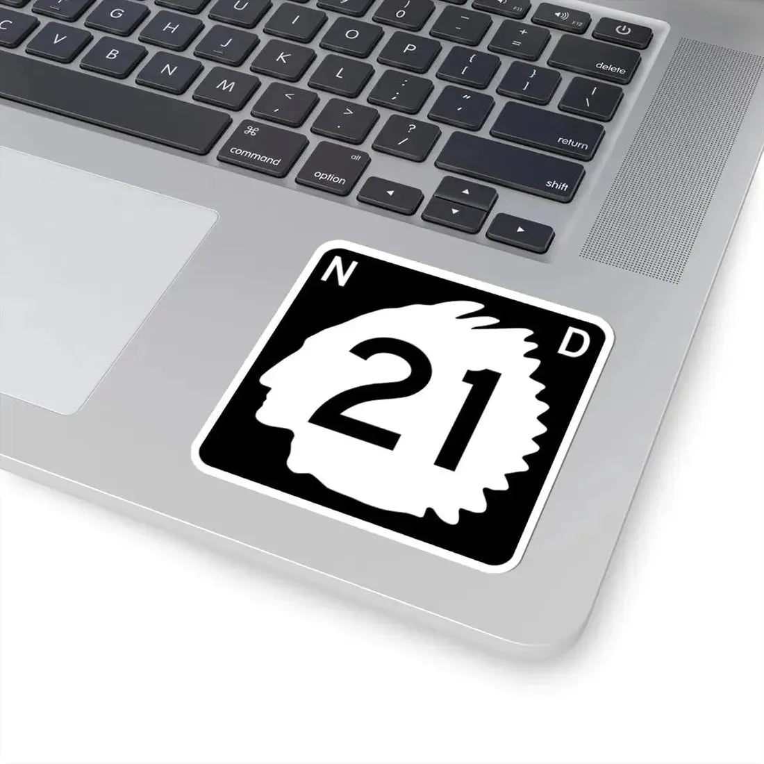North Dakota 21 (North Dakota) (Road Sign) STICKER Vinyl Kiss-Cut Decal - The Sticker Space