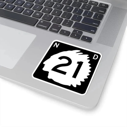 North Dakota 21 (North Dakota) (Road Sign) STICKER Vinyl Kiss-Cut Decal - The Sticker Space