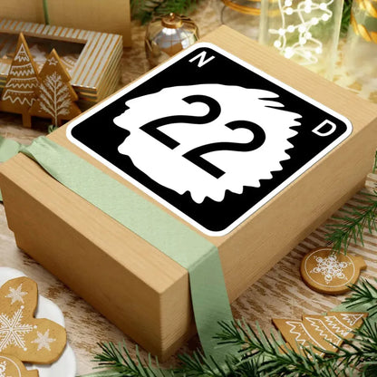 North Dakota 22 (North Dakota) (Road Sign) STICKER Vinyl Kiss-Cut Decal - The Sticker Space