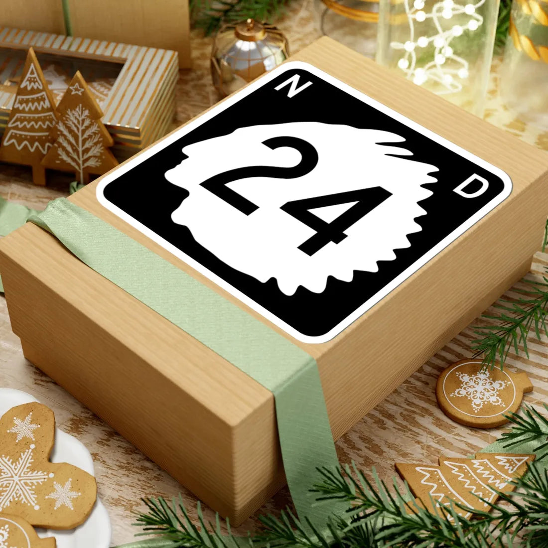 North Dakota 24 (North Dakota) (Road Sign) STICKER Vinyl Kiss-Cut Decal - The Sticker Space