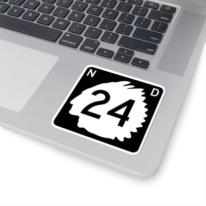 North Dakota 24 (North Dakota) (Road Sign) STICKER Vinyl Kiss-Cut Decal - The Sticker Space