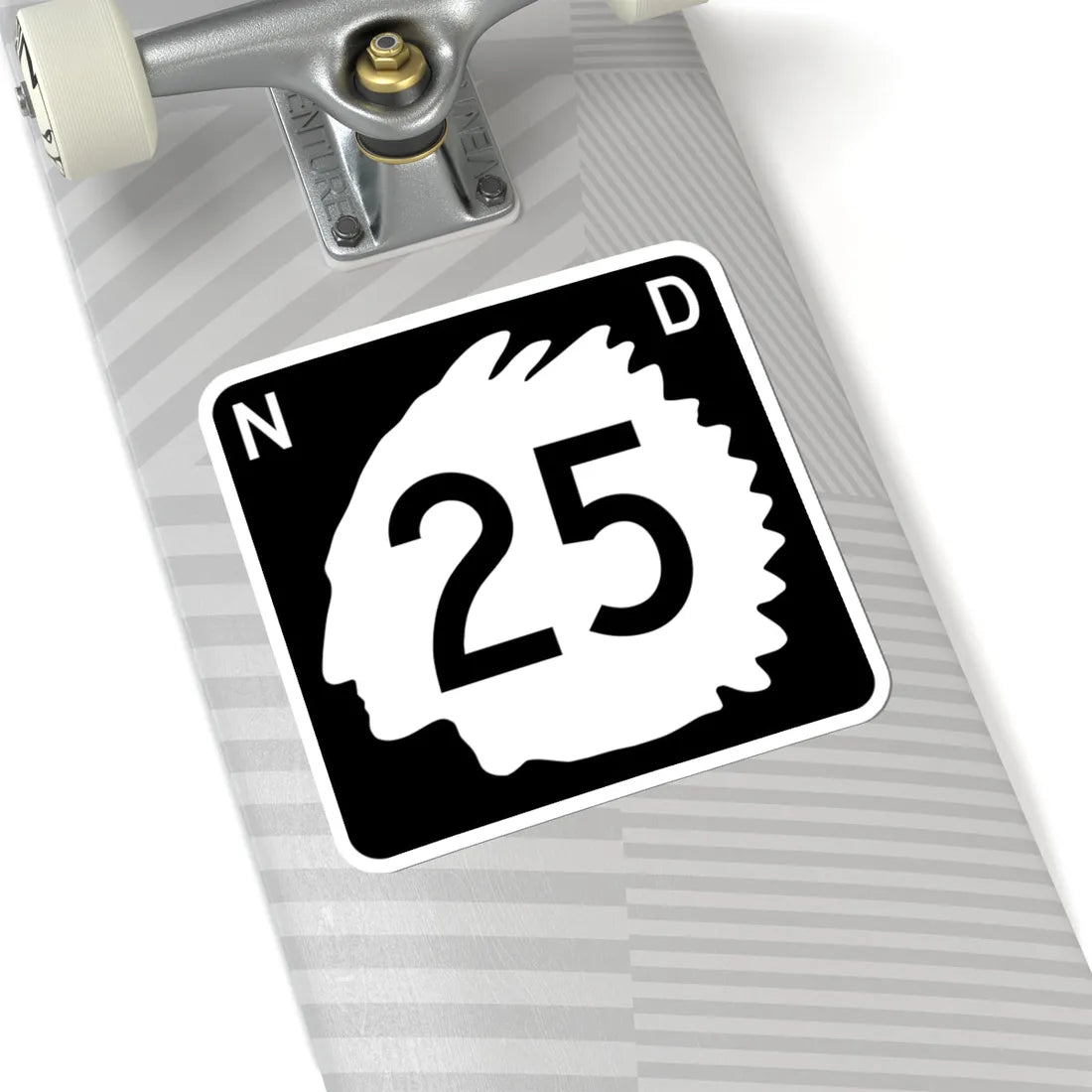 North Dakota 25 (North Dakota) (Road Sign) STICKER Vinyl Kiss-Cut Decal - The Sticker Space