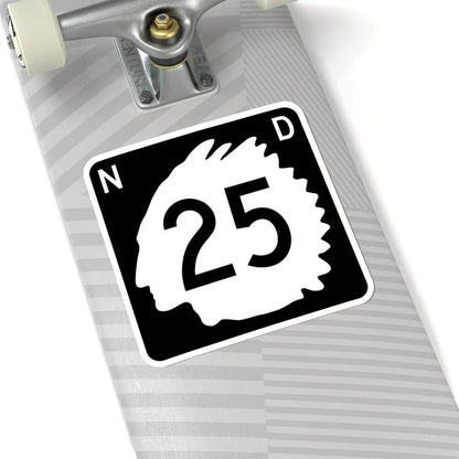 North Dakota 25 (North Dakota) (Road Sign) STICKER Vinyl Kiss-Cut Decal - The Sticker Space