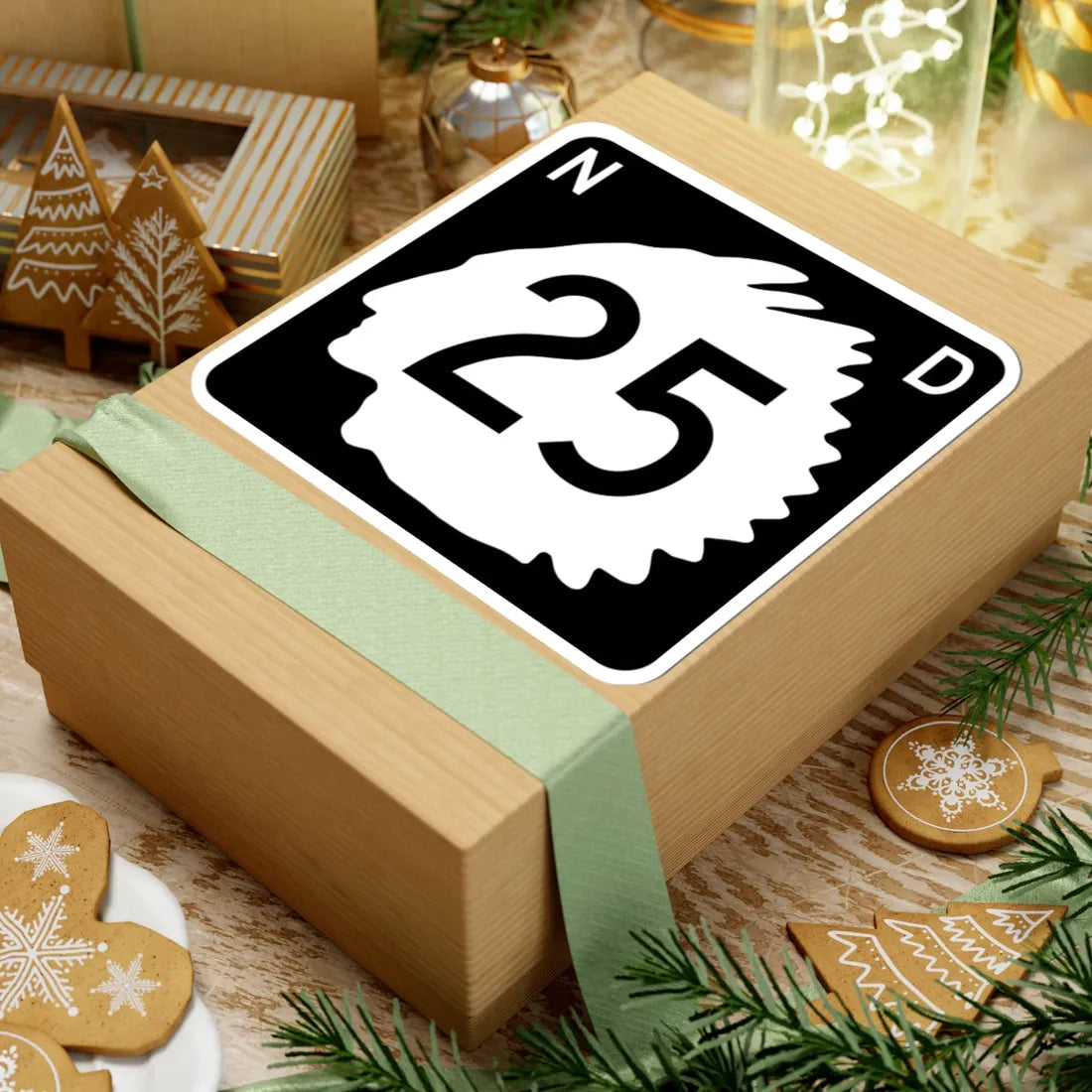 North Dakota 25 (North Dakota) (Road Sign) STICKER Vinyl Kiss-Cut Decal - The Sticker Space