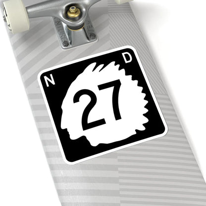 North Dakota 27 (North Dakota) (Road Sign) STICKER Vinyl Kiss-Cut Decal - The Sticker Space