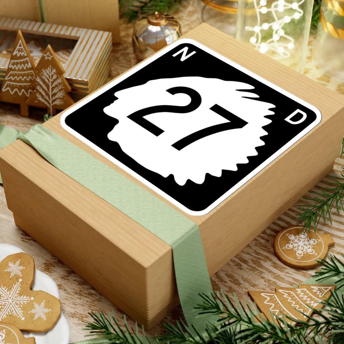 North Dakota 27 (North Dakota) (Road Sign) STICKER Vinyl Kiss-Cut Decal - The Sticker Space