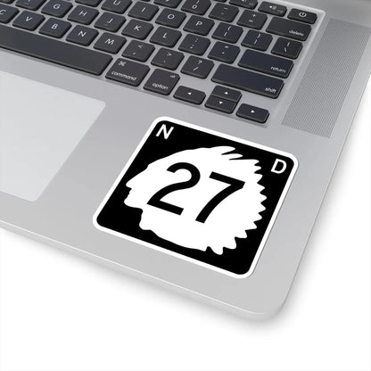 North Dakota 27 (North Dakota) (Road Sign) STICKER Vinyl Kiss-Cut Decal - The Sticker Space