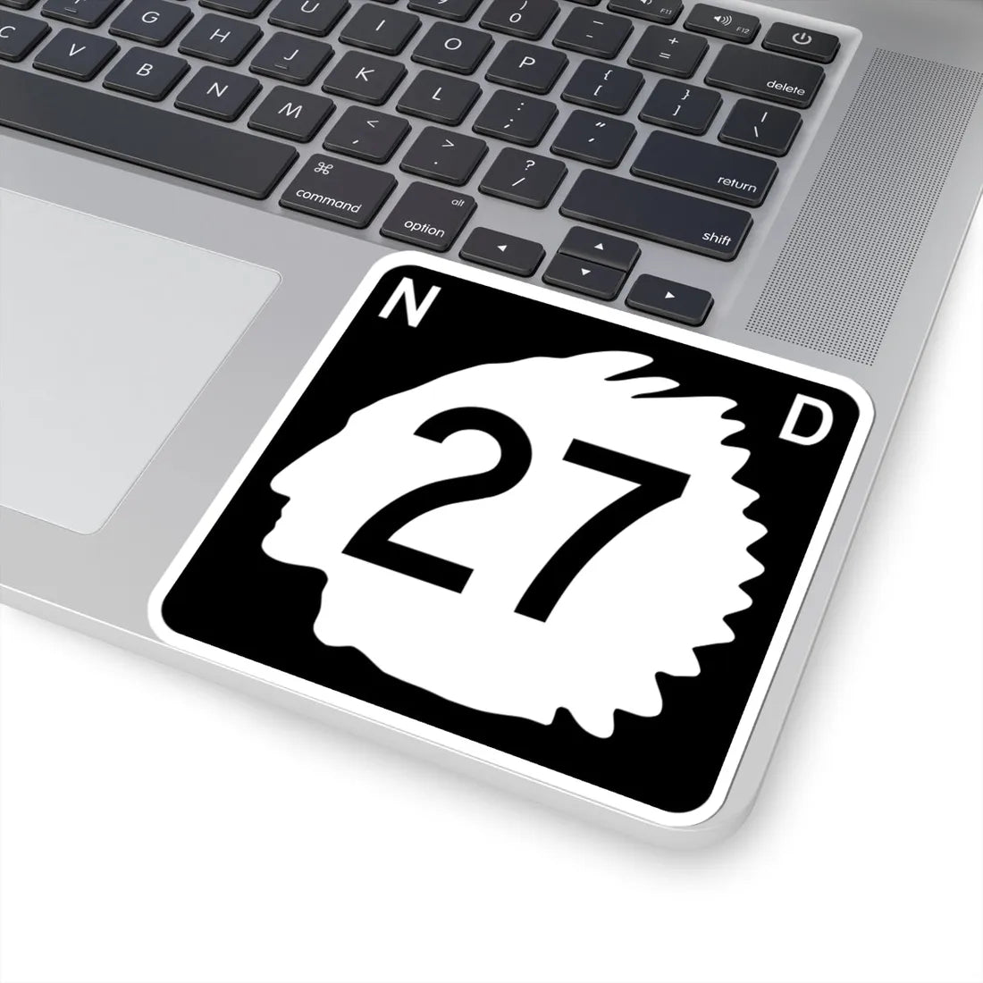 North Dakota 27 (North Dakota) (Road Sign) STICKER Vinyl Kiss-Cut Decal - The Sticker Space