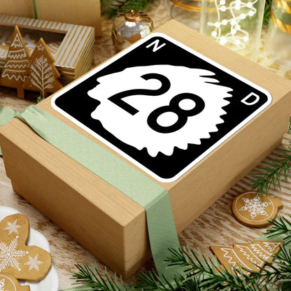 North Dakota 28 (North Dakota) (Road Sign) STICKER Vinyl Kiss-Cut Decal - The Sticker Space