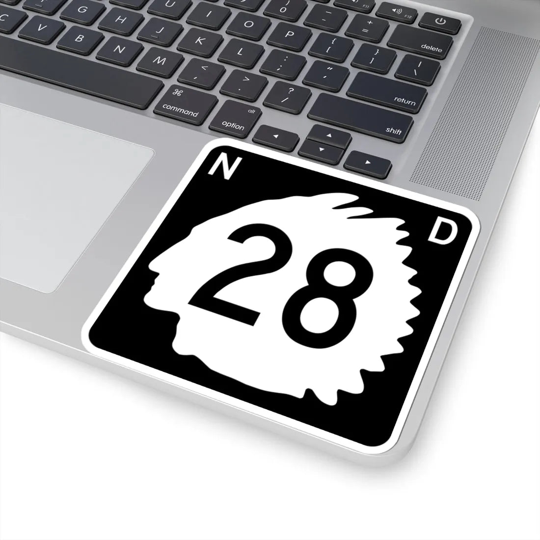 North Dakota 28 (North Dakota) (Road Sign) STICKER Vinyl Kiss-Cut Decal - The Sticker Space