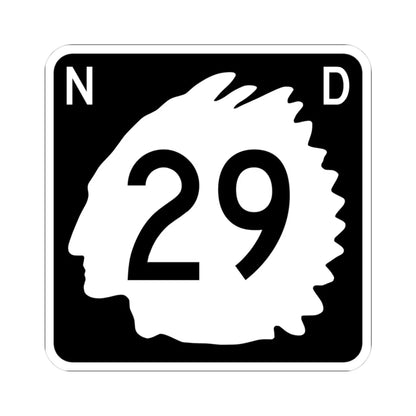 North Dakota 29 (North Dakota) (Road Sign) STICKER Vinyl Kiss-Cut Decal 3 Inch White - The Sticker Space