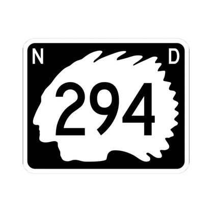 North Dakota 294 (North Dakota) (Road Sign) STICKER Vinyl Kiss-Cut Decal 3 Inch White - The Sticker Space