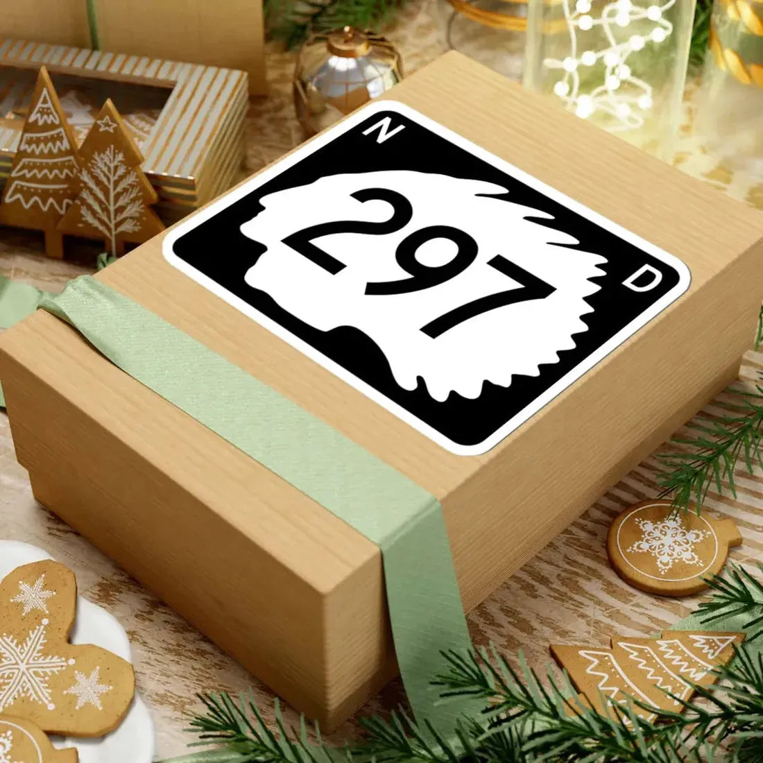 North Dakota 297 (North Dakota) (Road Sign) STICKER Vinyl Kiss-Cut Decal - The Sticker Space