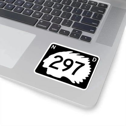 North Dakota 297 (North Dakota) (Road Sign) STICKER Vinyl Kiss-Cut Decal - The Sticker Space