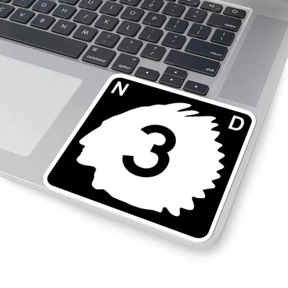 North Dakota 3 (North Dakota) (Road Sign) STICKER Vinyl Kiss-Cut Decal - The Sticker Space