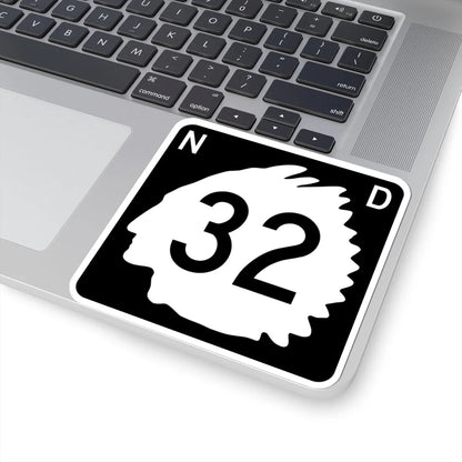 North Dakota 32 (North Dakota) (Road Sign) STICKER Vinyl Kiss-Cut Decal - The Sticker Space