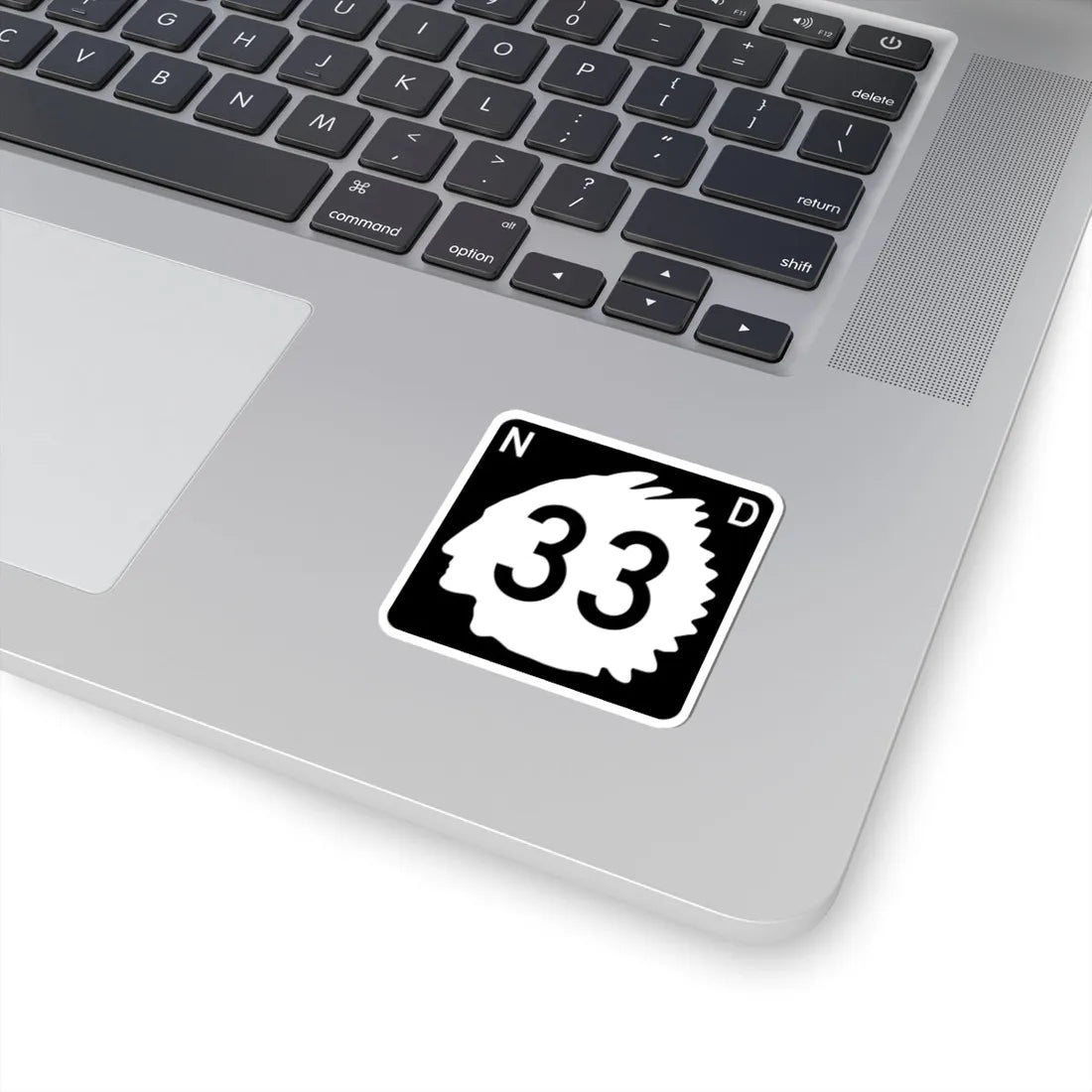 North Dakota 33 (North Dakota) (Road Sign) STICKER Vinyl Kiss-Cut Decal - The Sticker Space