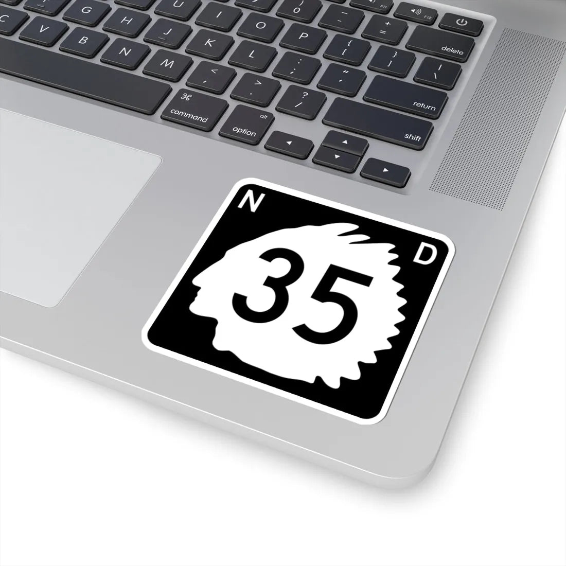 North Dakota 35 (North Dakota) (Road Sign) STICKER Vinyl Kiss-Cut Decal - The Sticker Space