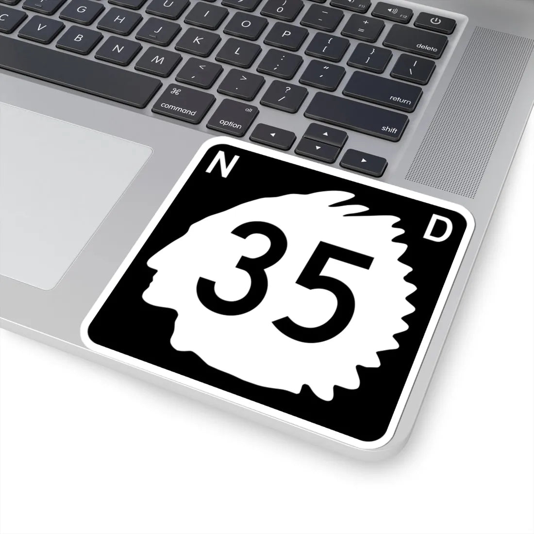 North Dakota 35 (North Dakota) (Road Sign) STICKER Vinyl Kiss-Cut Decal - The Sticker Space