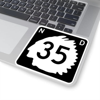 North Dakota 35 (North Dakota) (Road Sign) STICKER Vinyl Kiss-Cut Decal - The Sticker Space