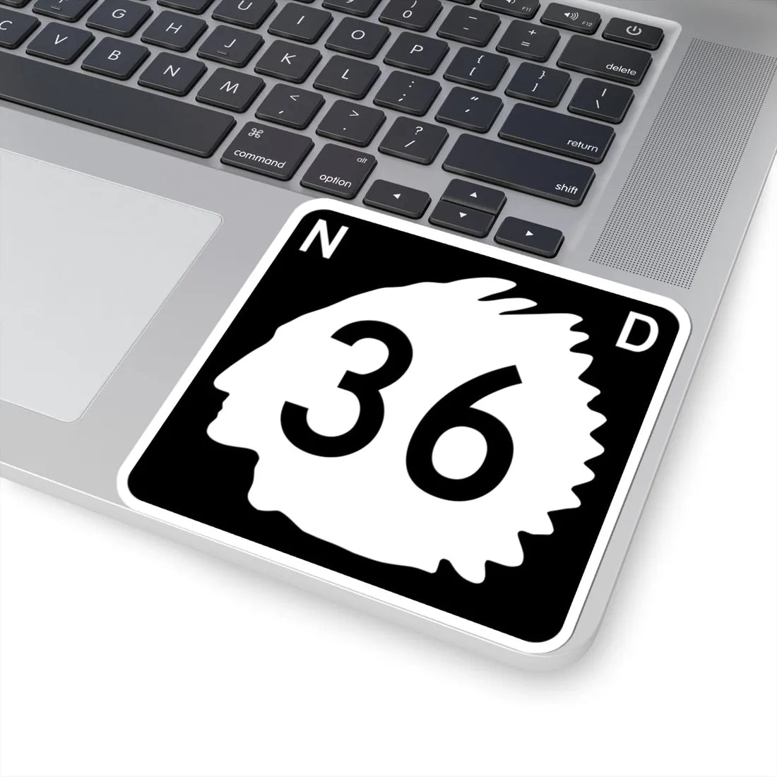 North Dakota 36 (North Dakota) (Road Sign) STICKER Vinyl Kiss-Cut Decal - The Sticker Space