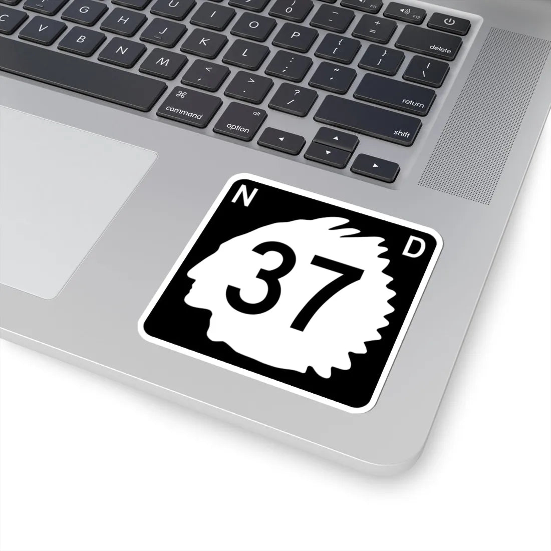 North Dakota 37 (North Dakota) (Road Sign) STICKER Vinyl Kiss-Cut Decal - The Sticker Space