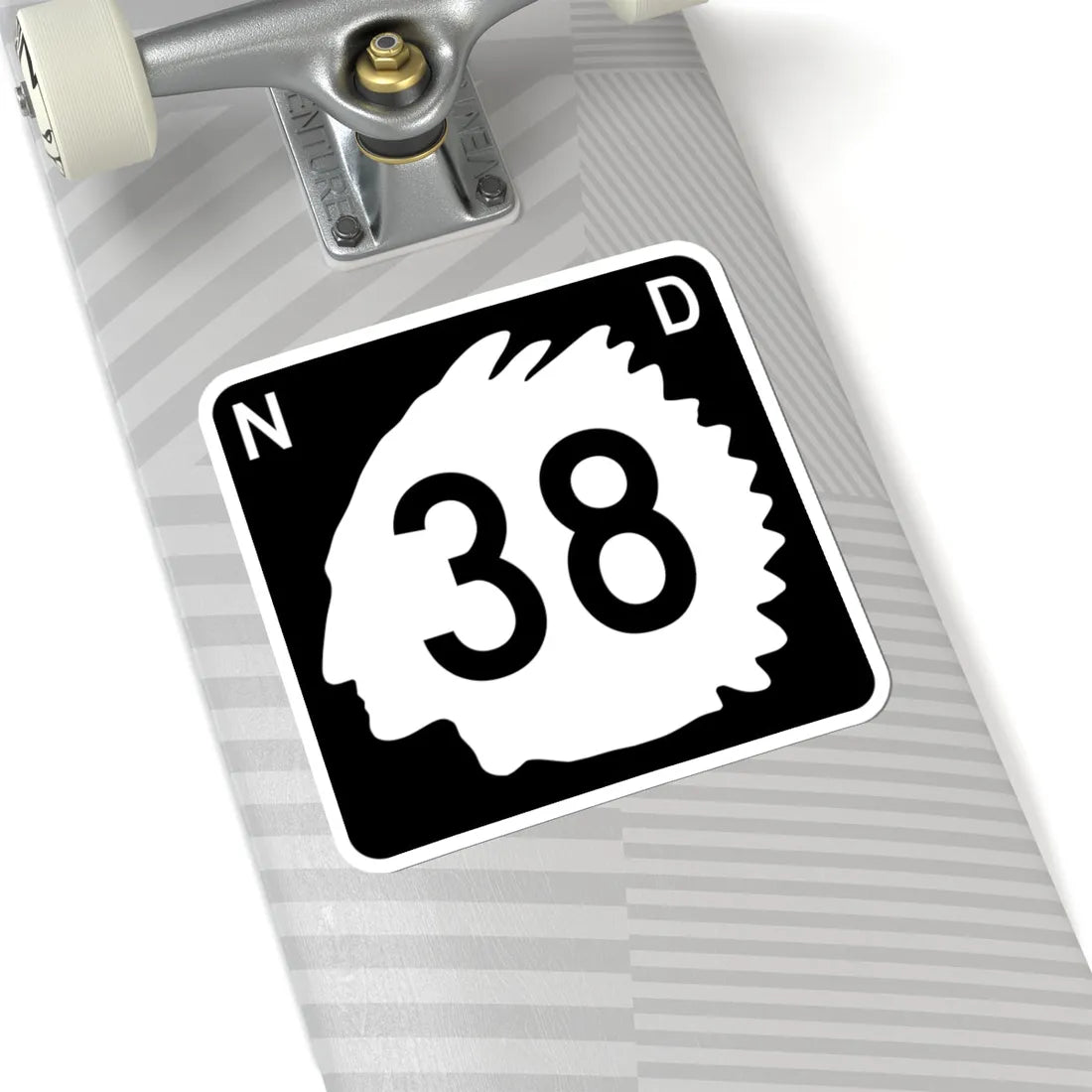 North Dakota 38 (North Dakota) (Road Sign) STICKER Vinyl Kiss-Cut Decal - The Sticker Space