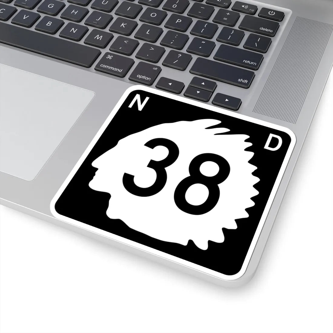 North Dakota 38 (North Dakota) (Road Sign) STICKER Vinyl Kiss-Cut Decal - The Sticker Space