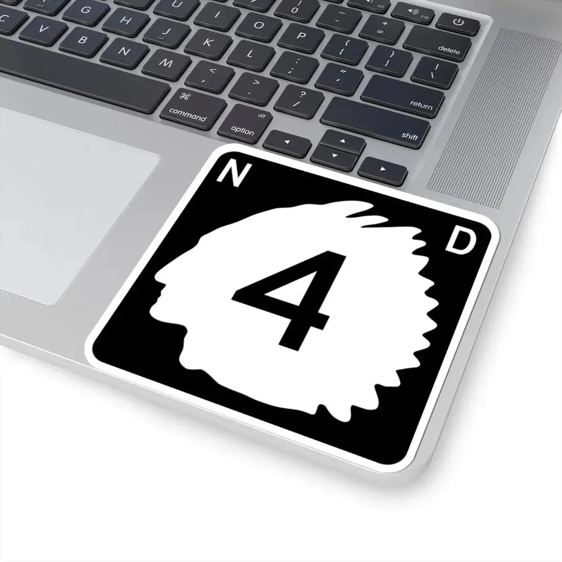 North Dakota 4 (North Dakota) (Road Sign) STICKER Vinyl Kiss-Cut Decal - The Sticker Space