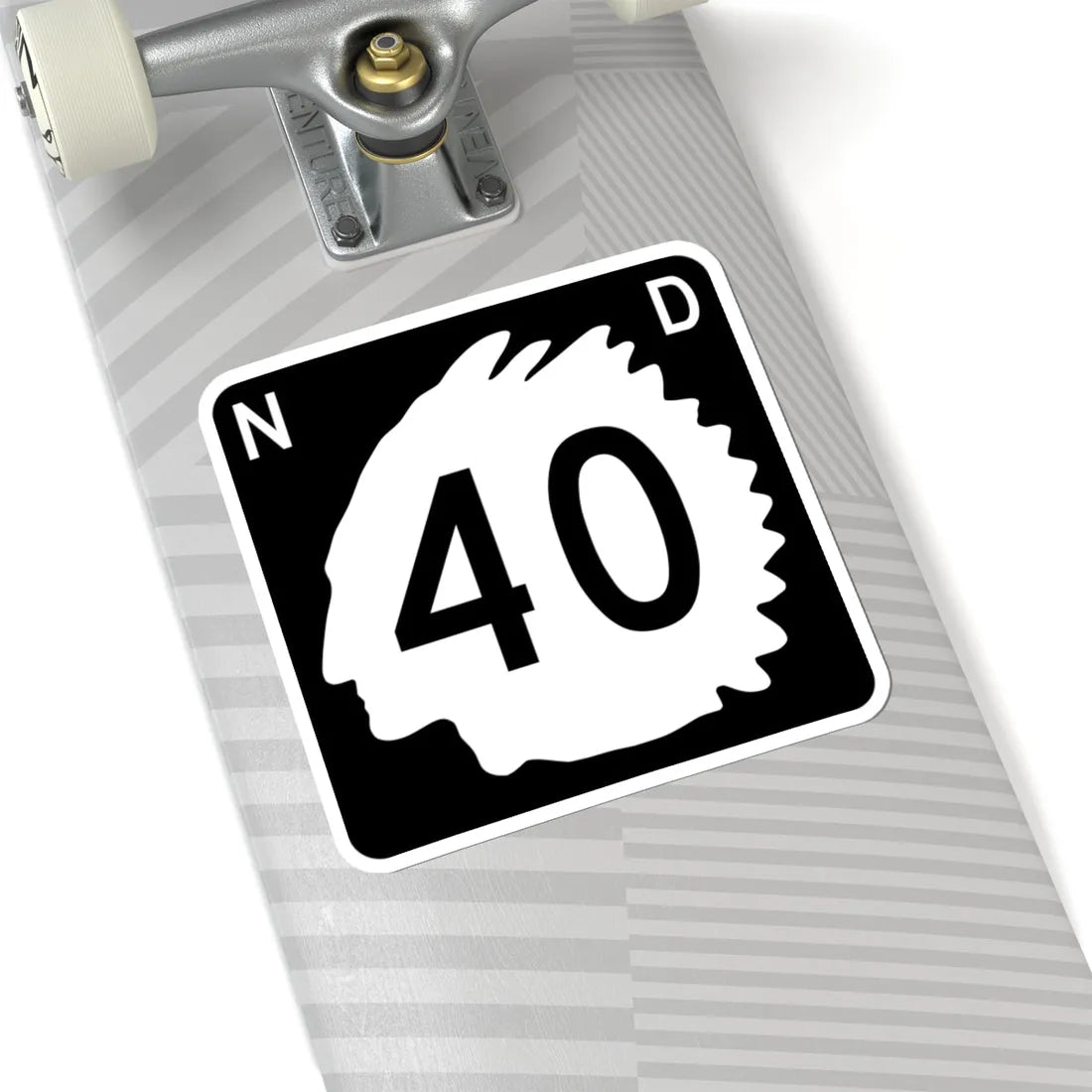 North Dakota 40 (North Dakota) (Road Sign) STICKER Vinyl Kiss-Cut Decal - The Sticker Space