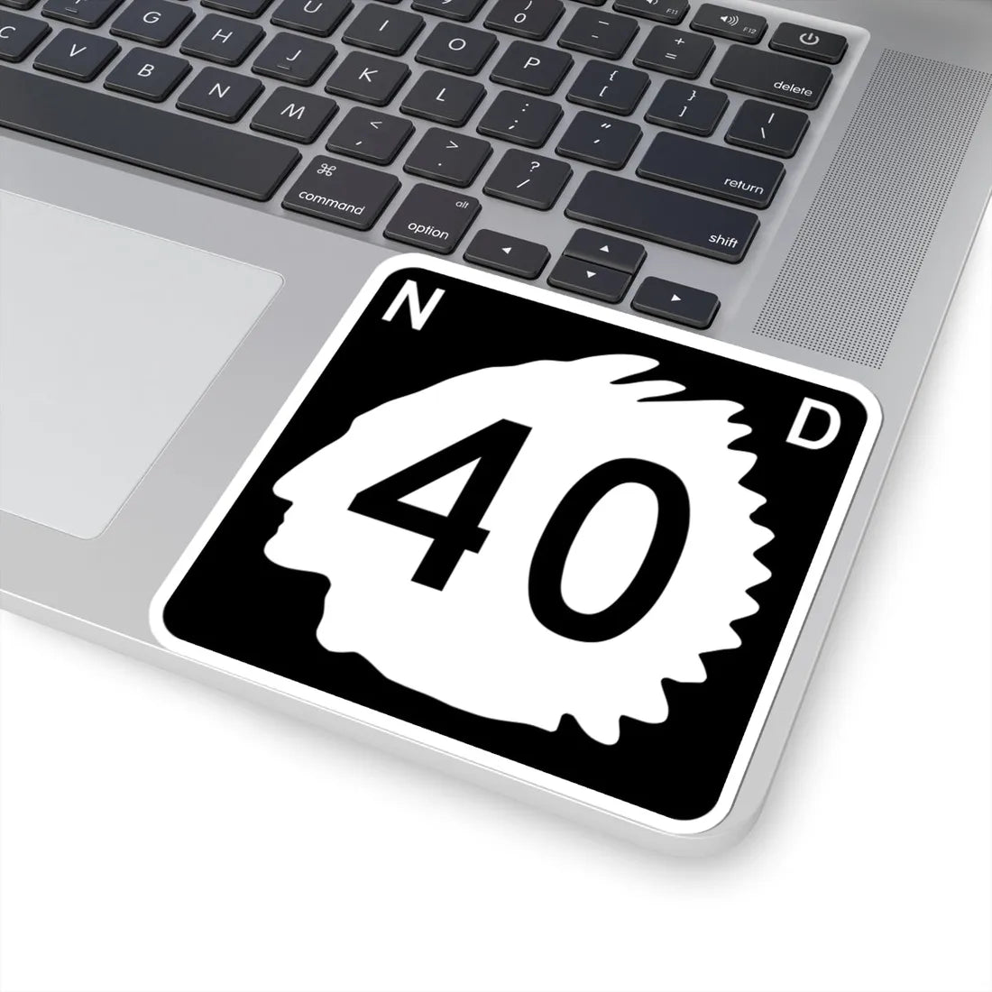North Dakota 40 (North Dakota) (Road Sign) STICKER Vinyl Kiss-Cut Decal - The Sticker Space
