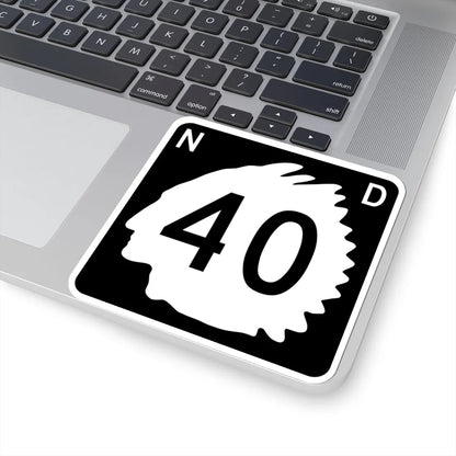 North Dakota 40 (North Dakota) (Road Sign) STICKER Vinyl Kiss-Cut Decal - The Sticker Space