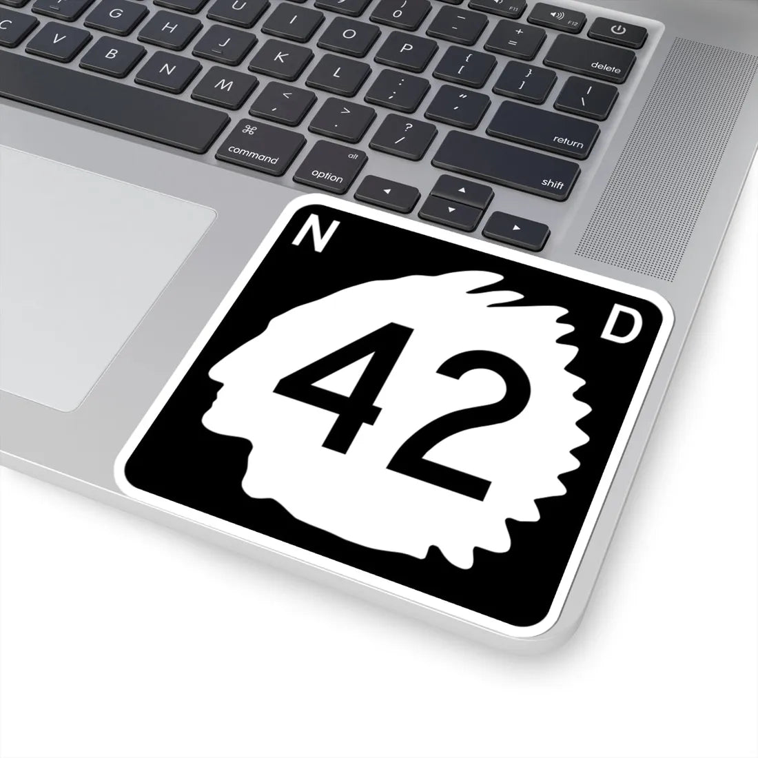 North Dakota 42 (North Dakota) (Road Sign) STICKER Vinyl Kiss-Cut Decal - The Sticker Space