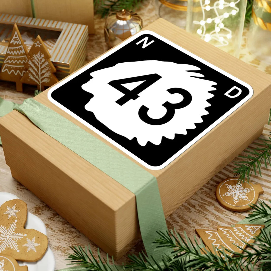 North Dakota 43 (North Dakota) (Road Sign) STICKER Vinyl Kiss-Cut Decal - The Sticker Space