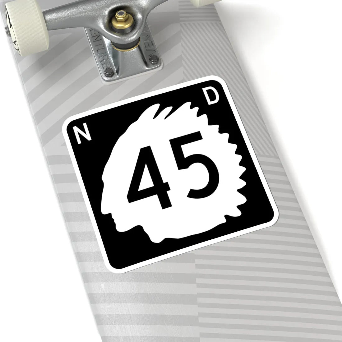 North Dakota 45 (North Dakota) (Road Sign) STICKER Vinyl Kiss-Cut Decal - The Sticker Space