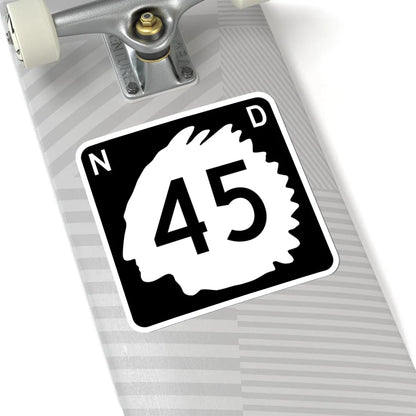 North Dakota 45 (North Dakota) (Road Sign) STICKER Vinyl Kiss-Cut Decal - The Sticker Space