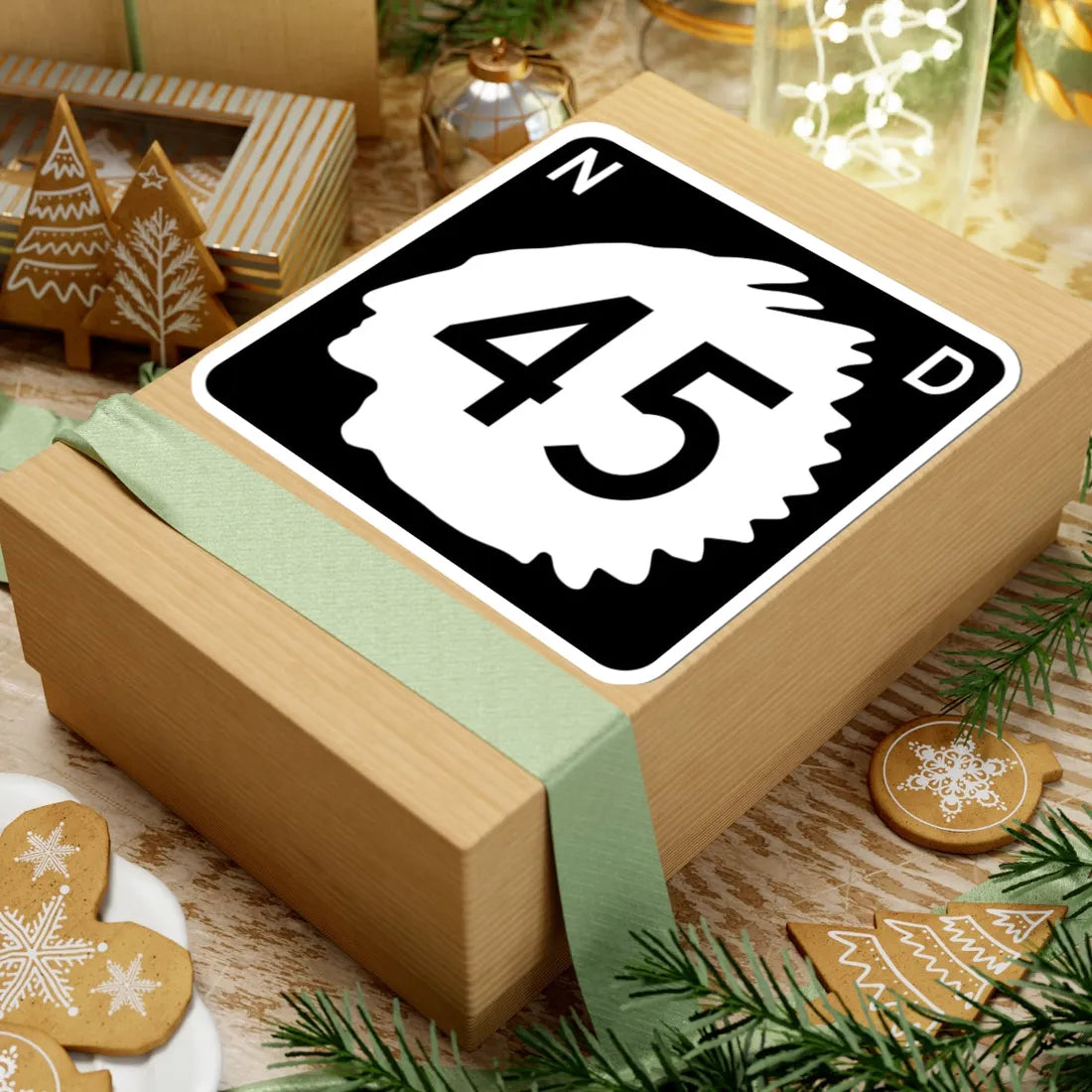 North Dakota 45 (North Dakota) (Road Sign) STICKER Vinyl Kiss-Cut Decal - The Sticker Space