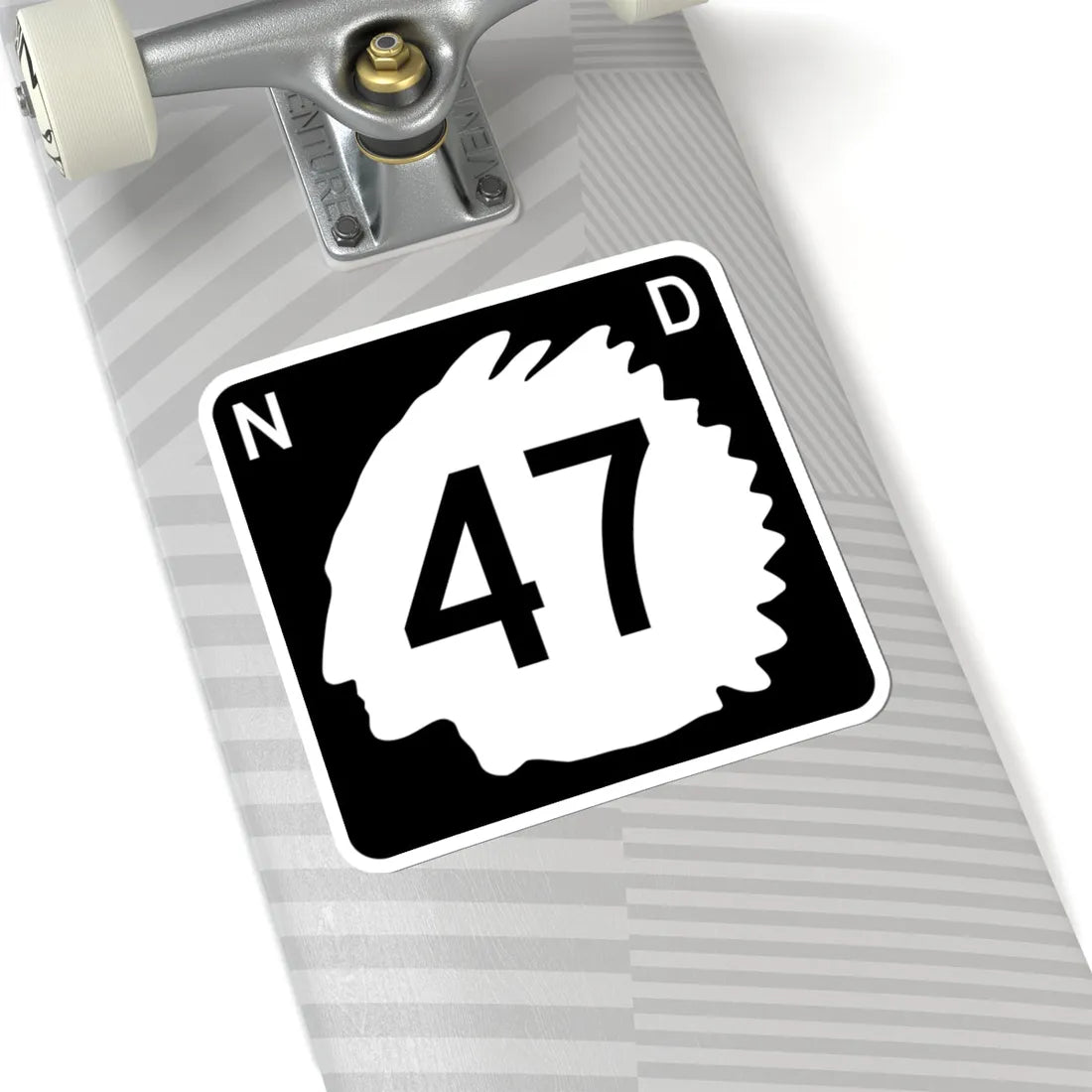 North Dakota 47 (North Dakota) (Road Sign) STICKER Vinyl Kiss-Cut Decal - The Sticker Space