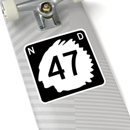 North Dakota 47 (North Dakota) (Road Sign) STICKER Vinyl Kiss-Cut Decal - The Sticker Space